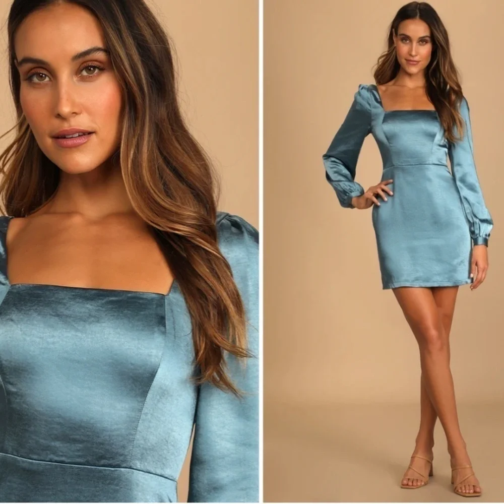 LULUS Sexy Wedding Prom Formal Event Classy Holidays Satin Mini Dress - Picture 1 of 4